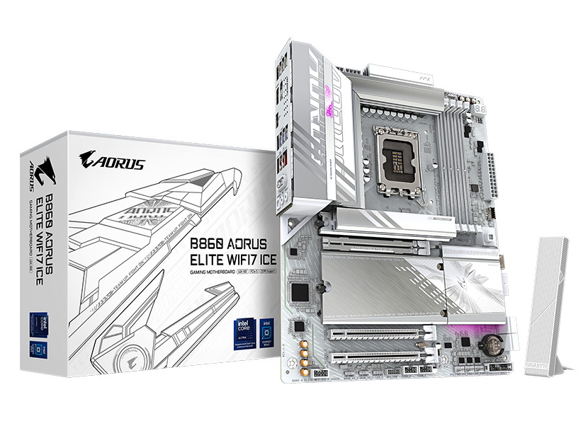 GIGABYTE B860 AORUS ELITE WIFI7 ICE Intel Core Ultra (Series 2